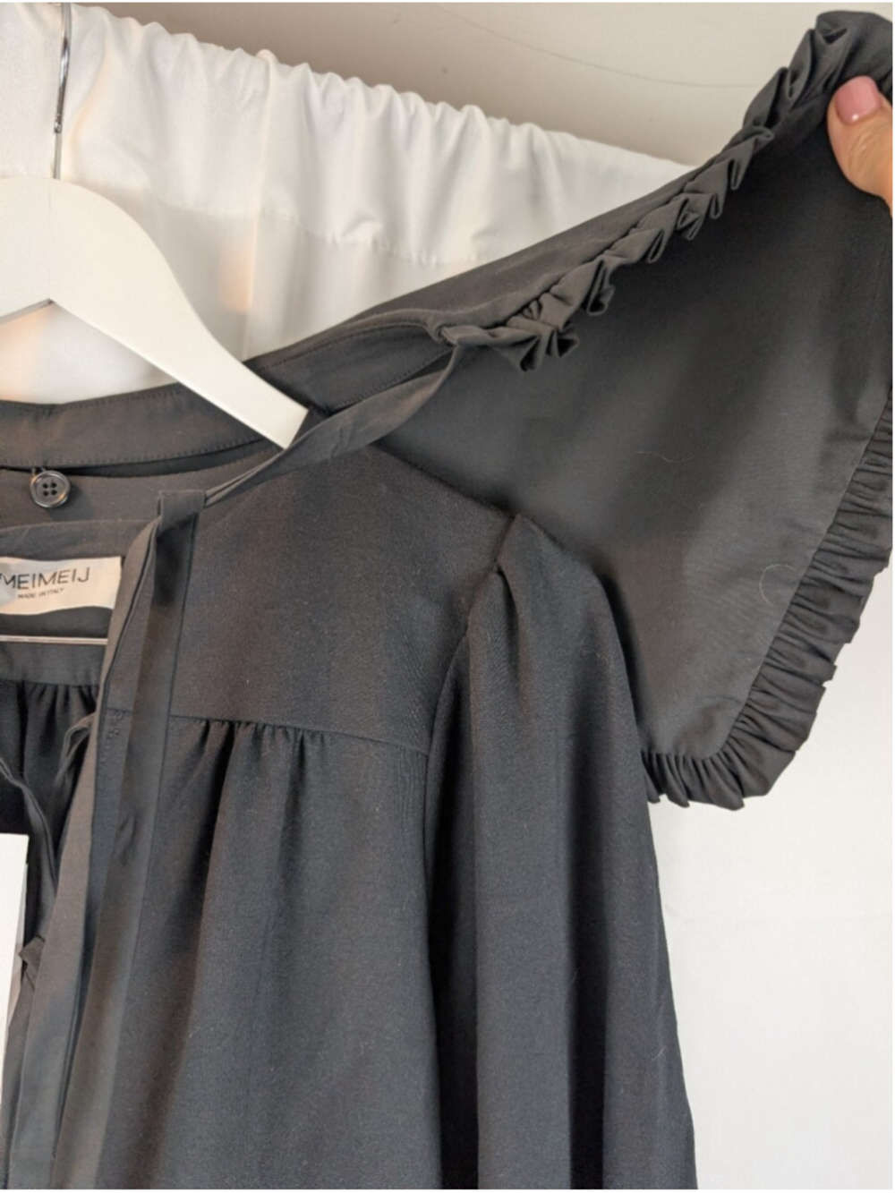 Meimeij Black Dress With Removable Collar Size 4(40) BNWT - Picture 7 of 11